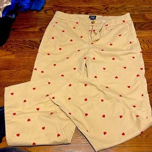 Jcrew Girlfriend chino, sweet hearts